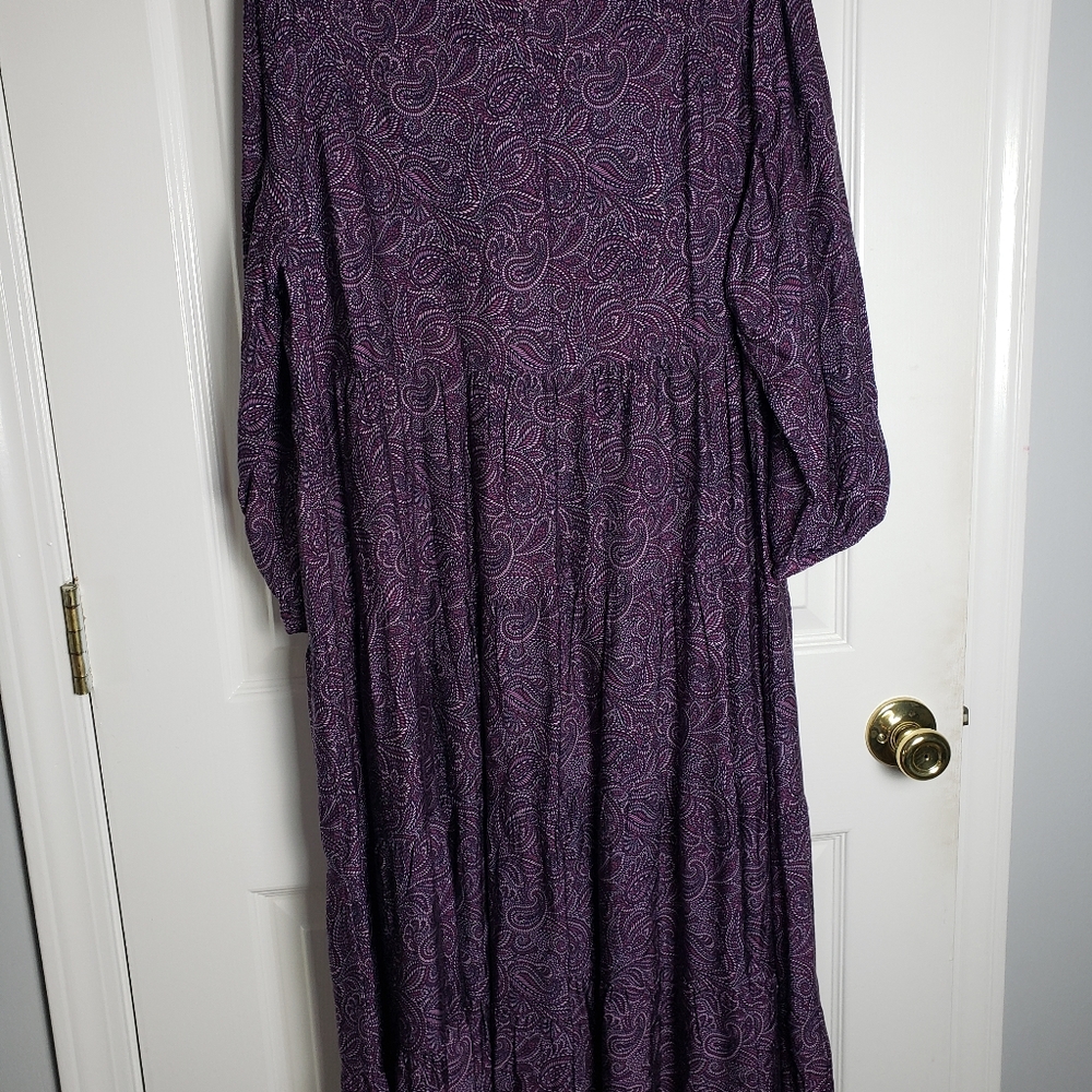 J. Jill Tiered Set-In Sleeve Midi Dress - Picture 8 of 10